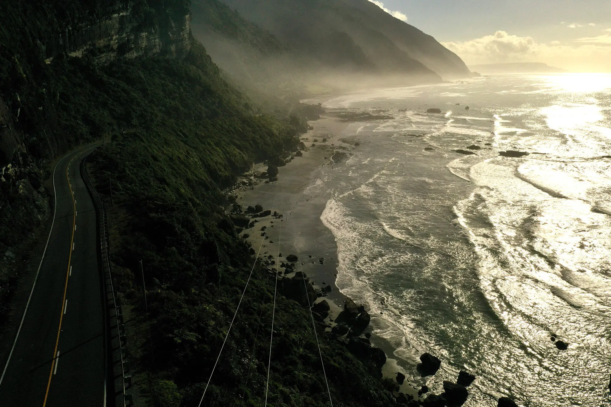 Powerlines on New Zealand's Coast